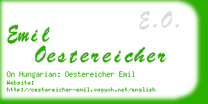 emil oestereicher business card